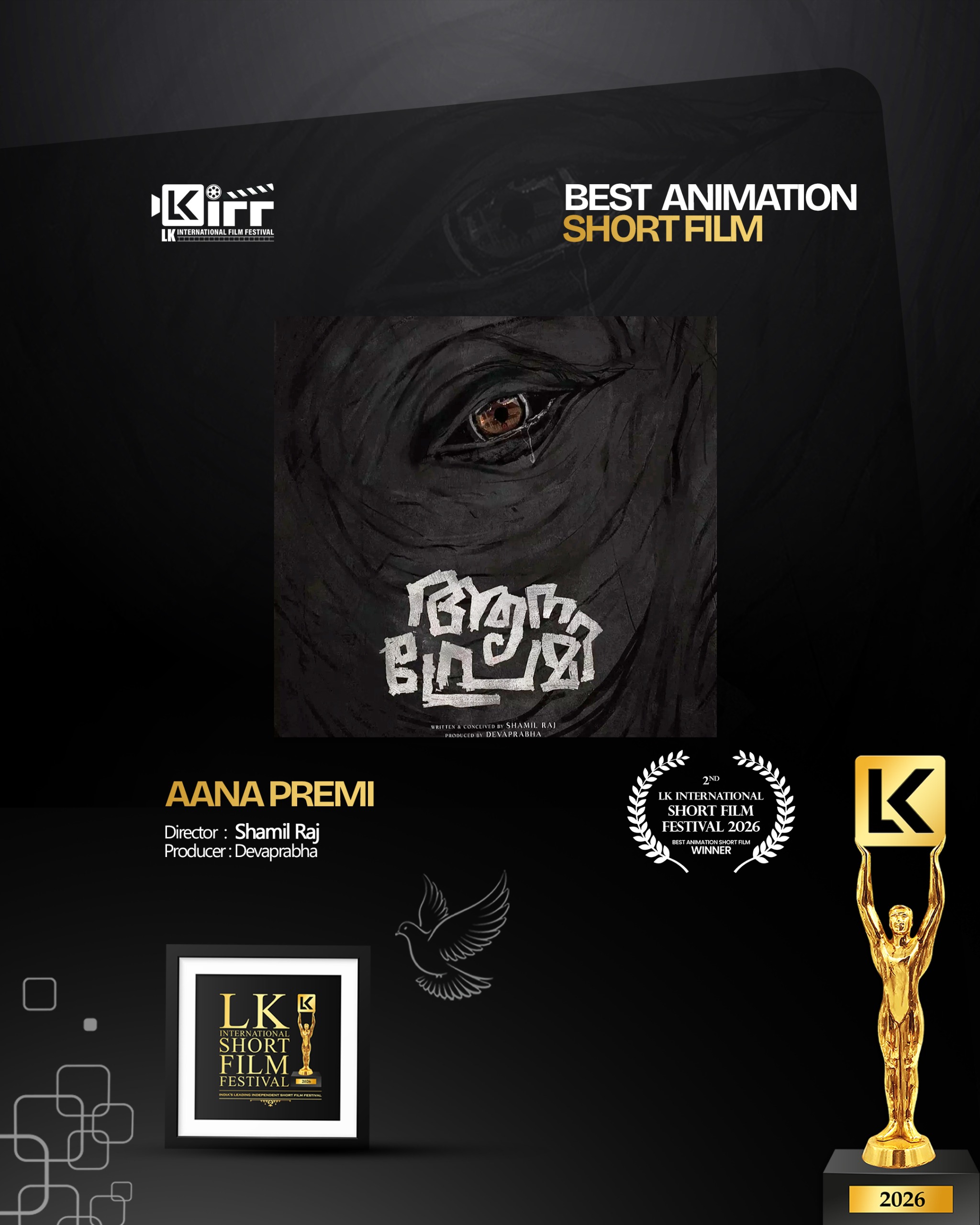 Best Actor Award of Kerala Biggest Short Film Festival LK Film Festival