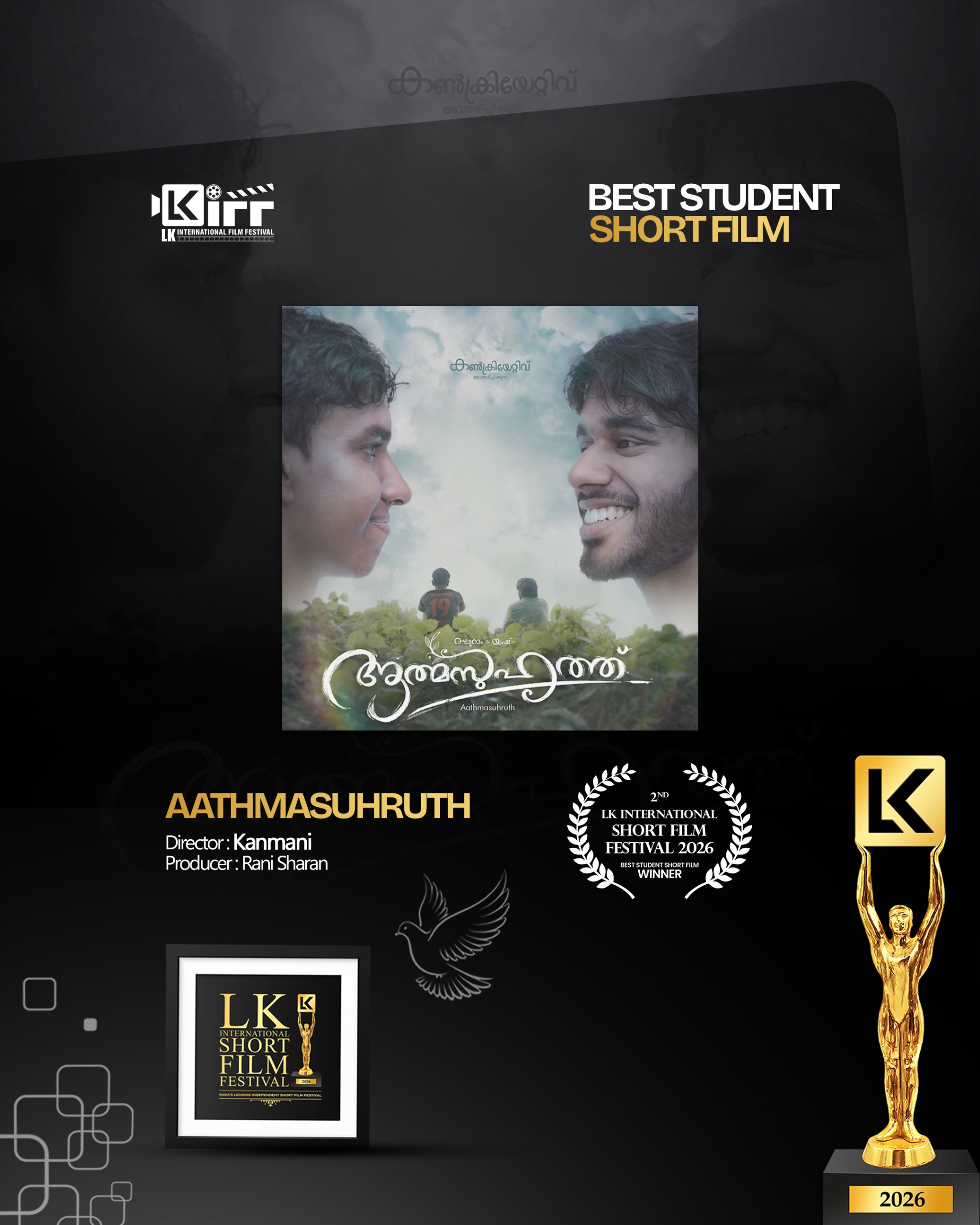Best Actor Award of Kerala Biggest Short Film Festival LK Film Festival